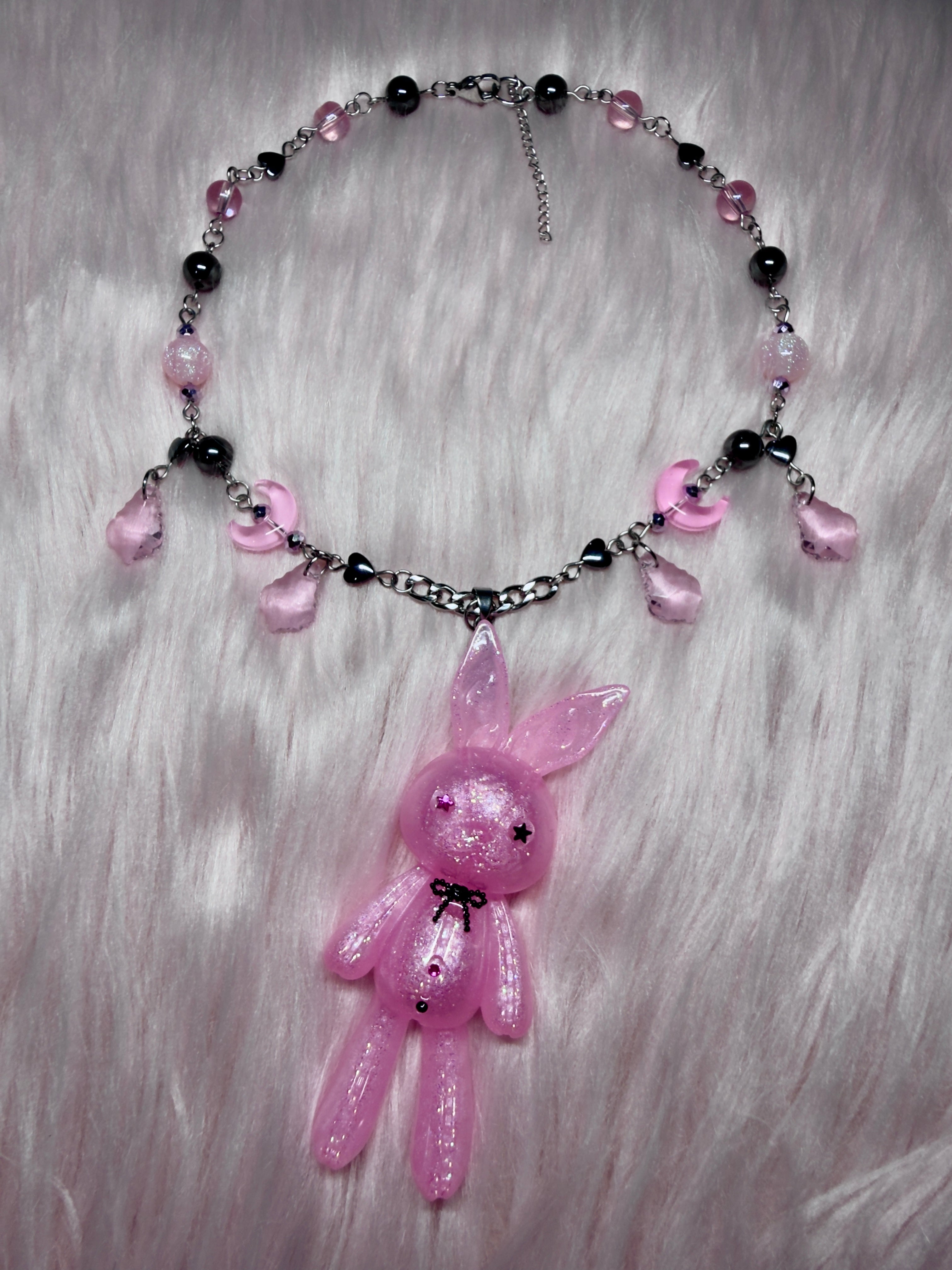 PANIC PINK ♡ bunny necklace