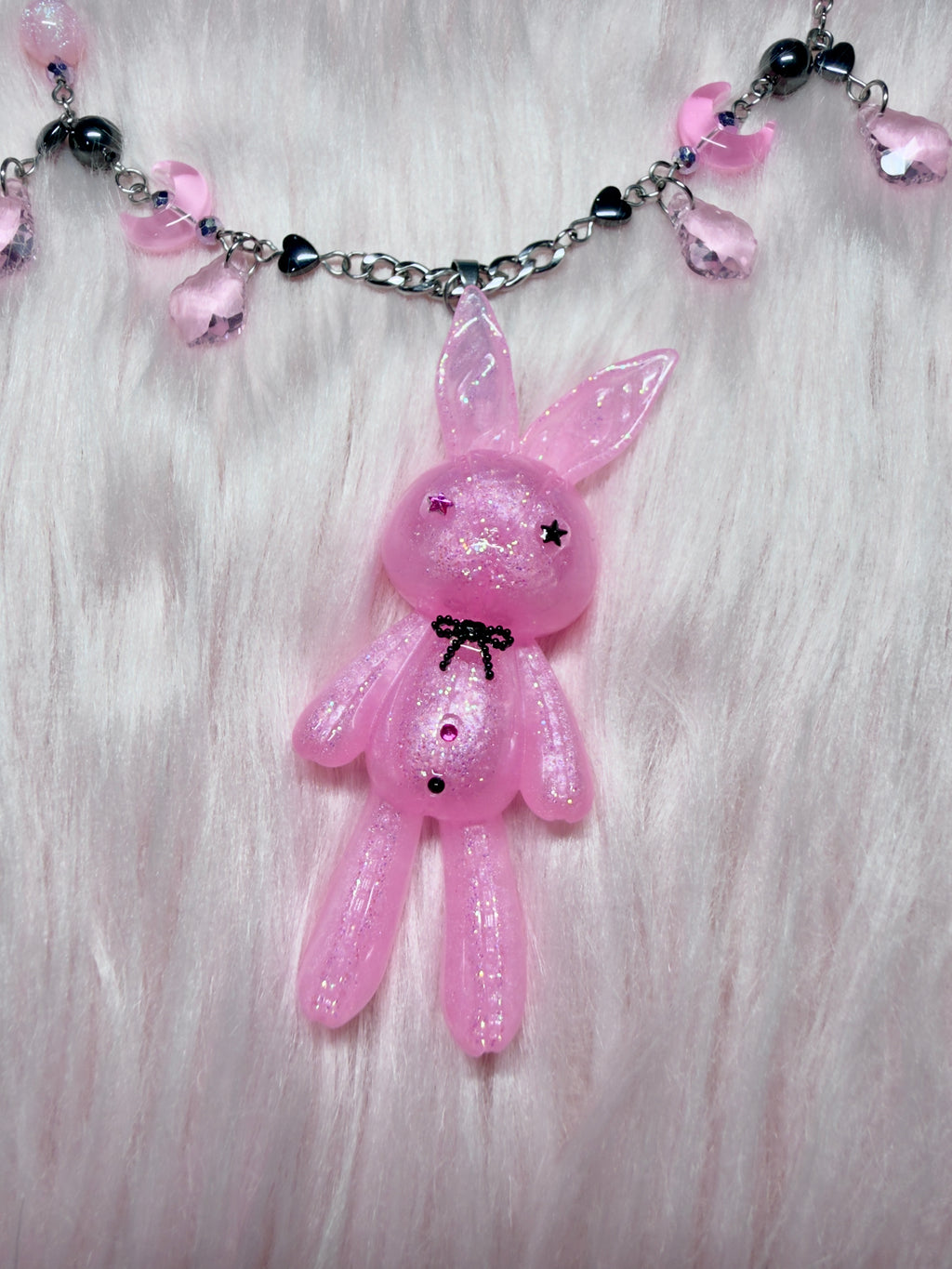 PANIC PINK ♡ bunny necklace