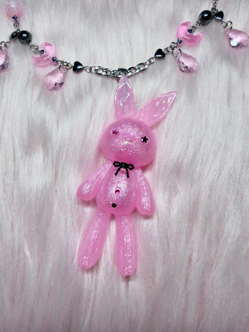 PANIC PINK ♡ bunny necklace
