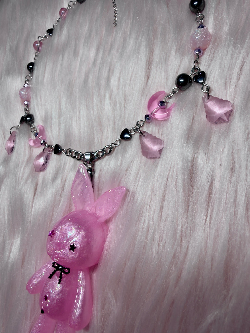 PANIC PINK ♡ bunny necklace