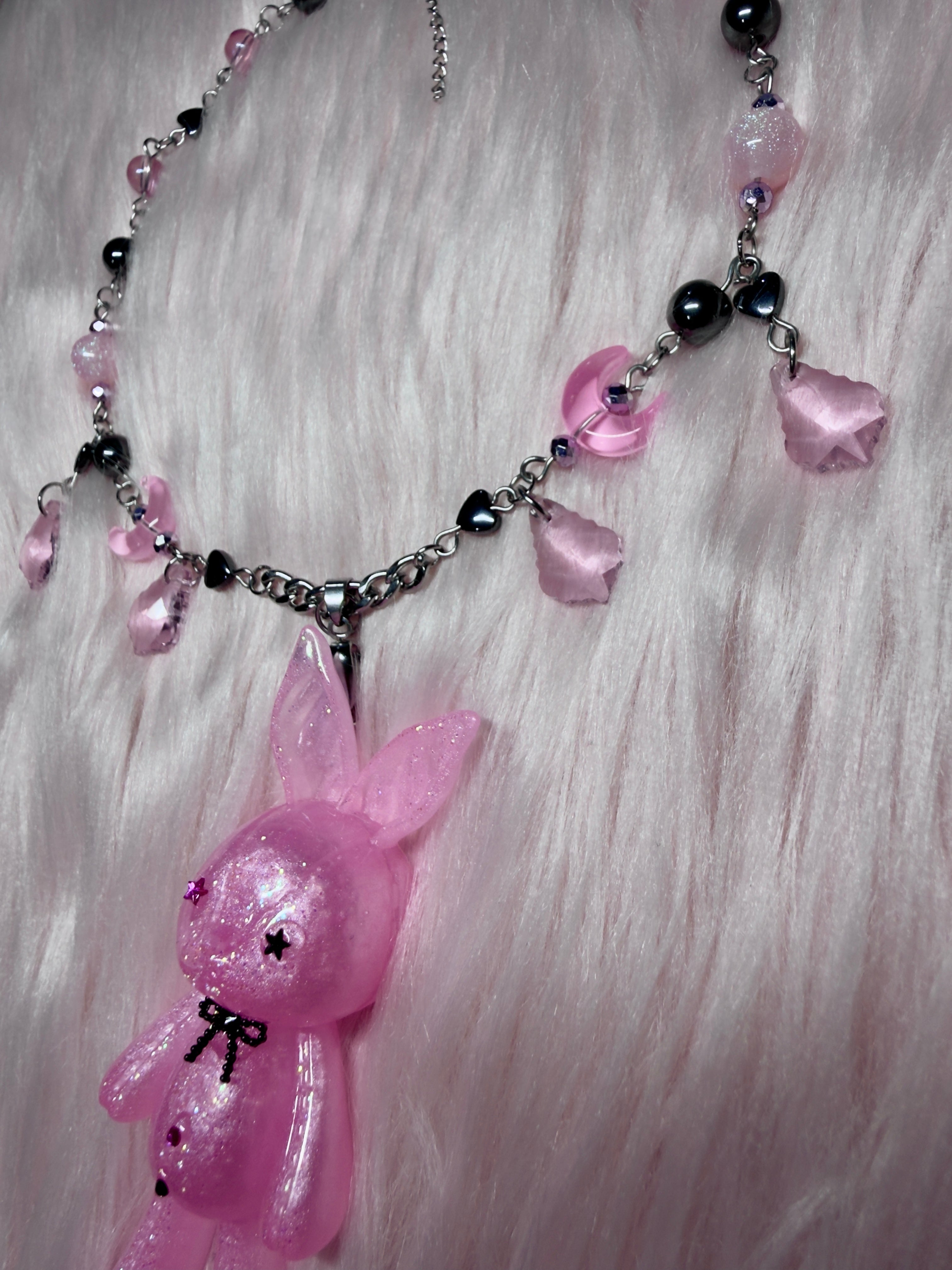 PANIC PINK ♡ bunny necklace