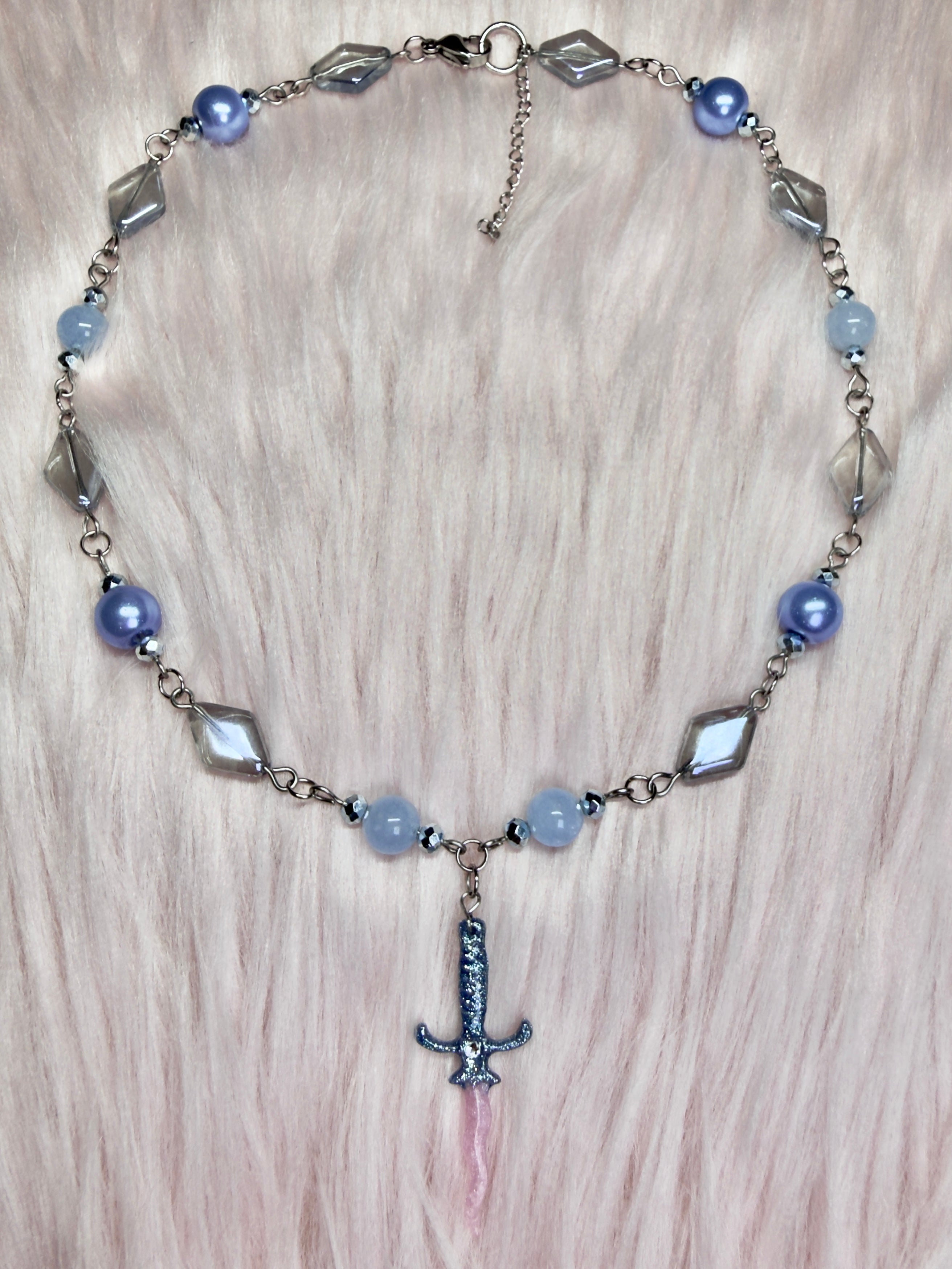 BATTLE OF THE LARYNX ♡ dagger necklace