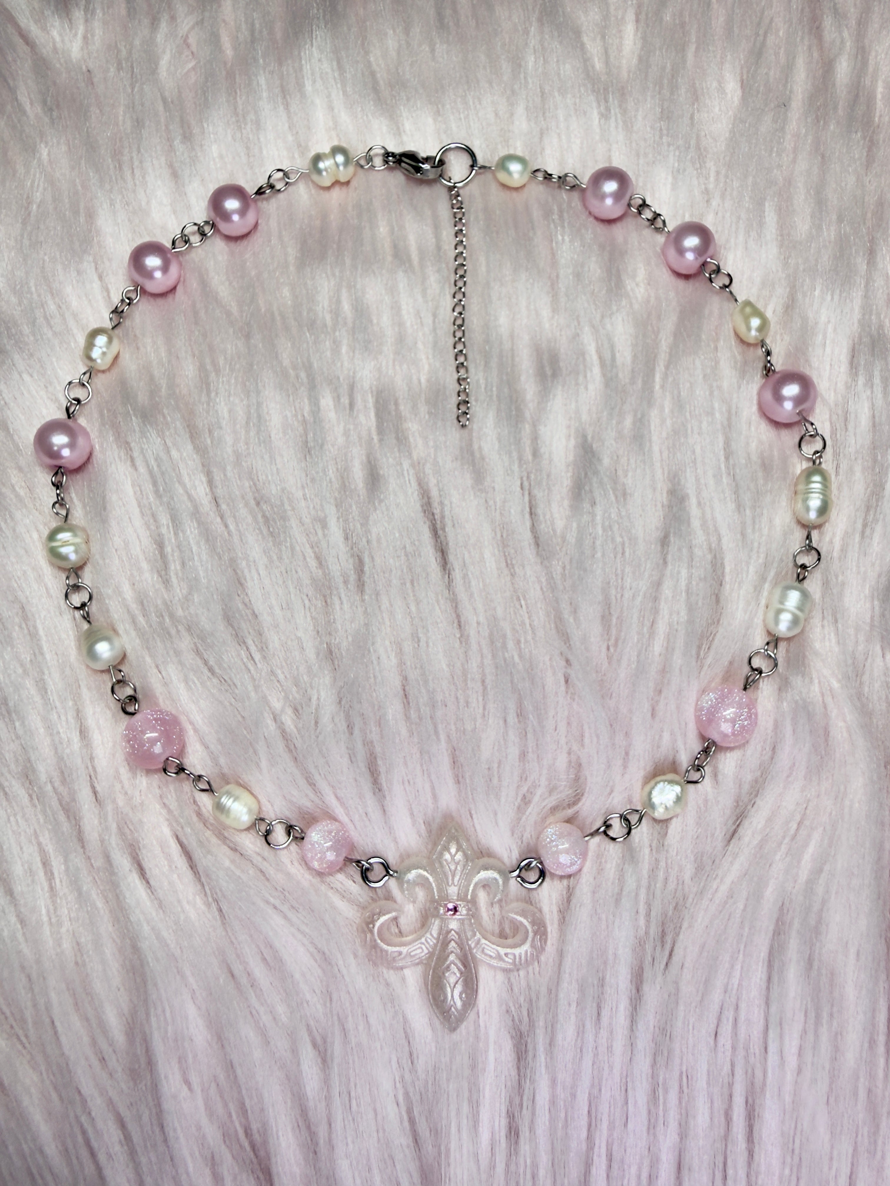 PEARL ♡ french flower necklace