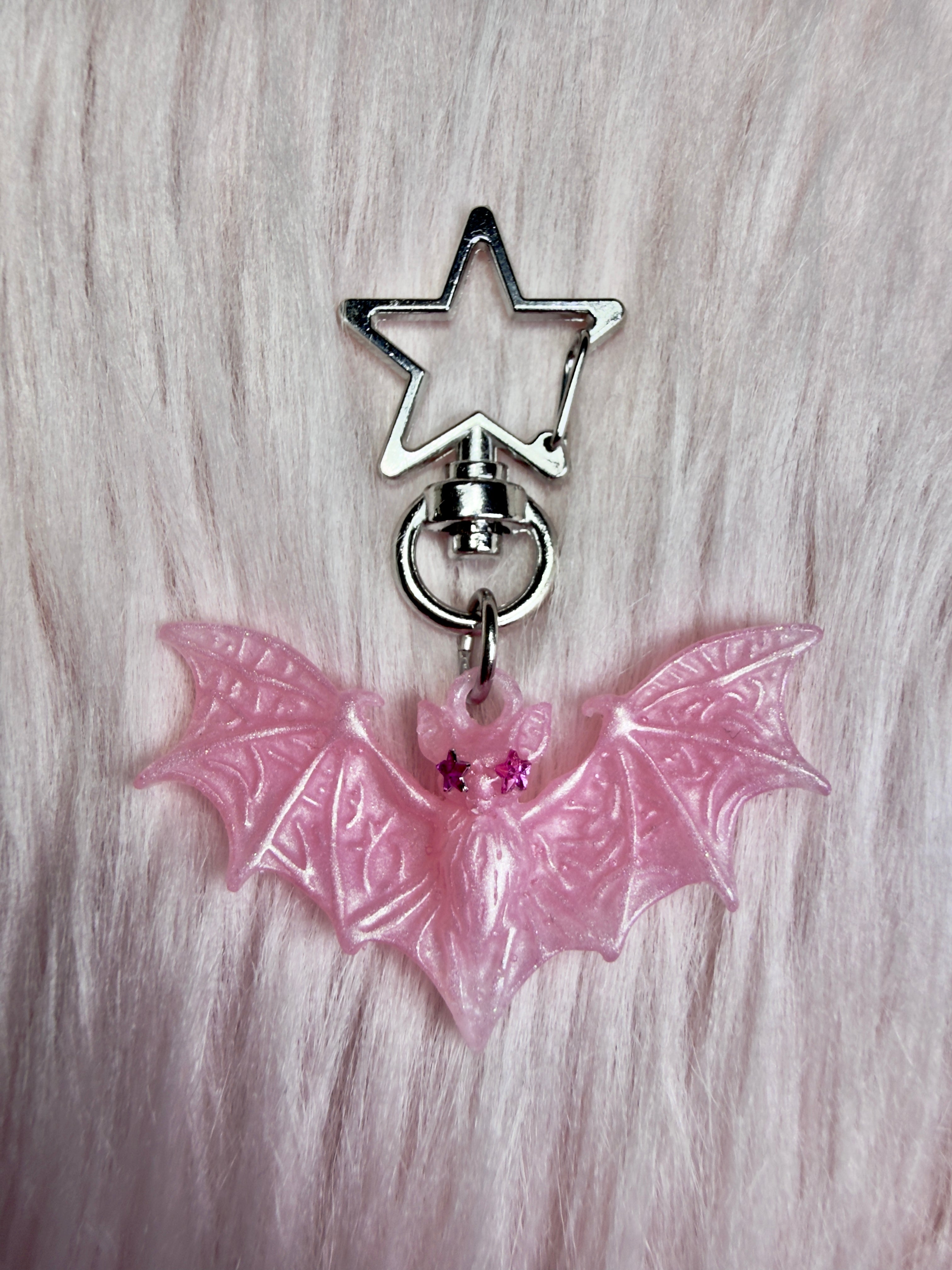 PINK FANGS ♡ bat charm