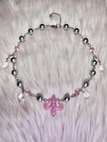 SILVER GOYLE ♡ french flower necklace