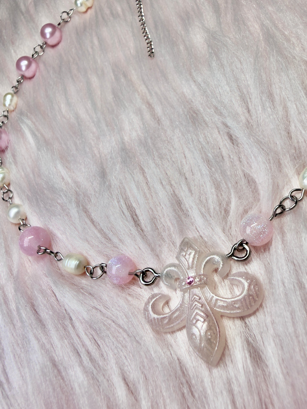PEARL ♡ french flower necklace