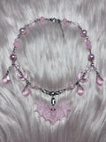 PINK FANGS ♡ bat necklace