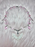 WHITE FANGS ♡ bat necklace